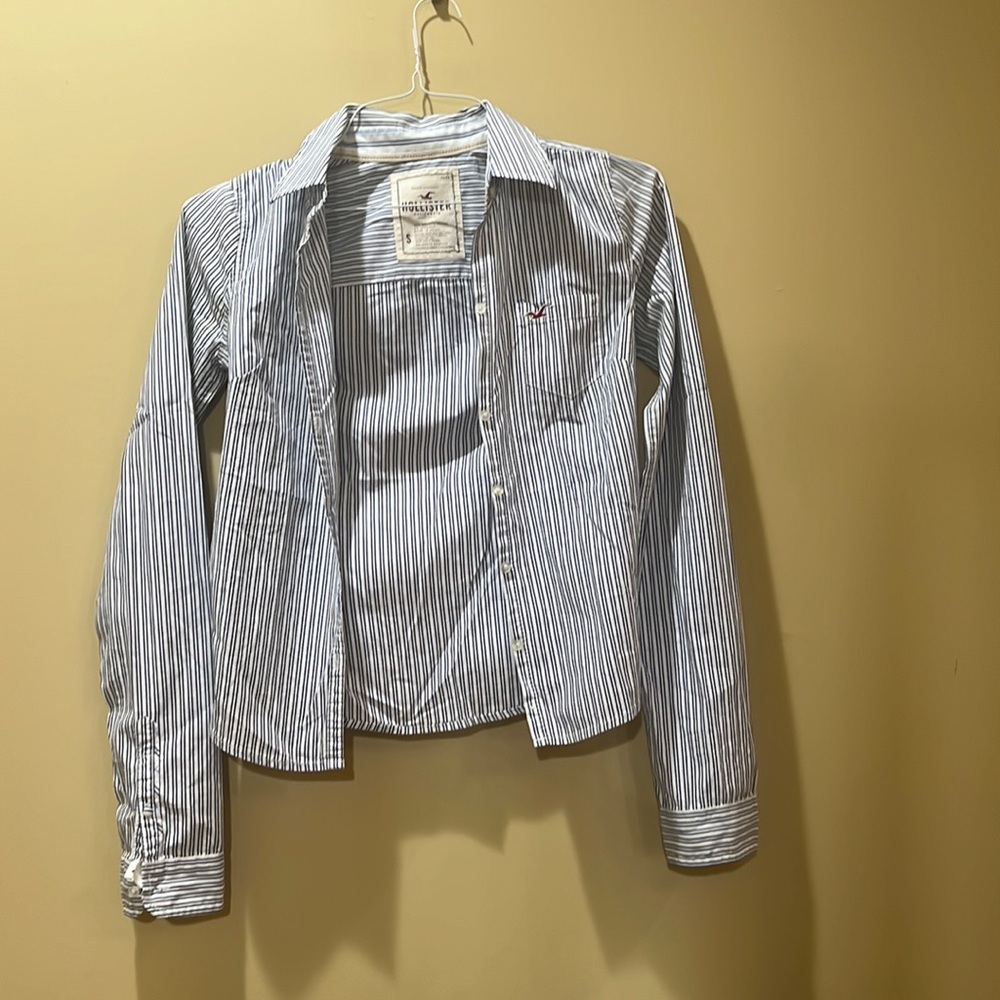 Hollister pinstripe button down size small